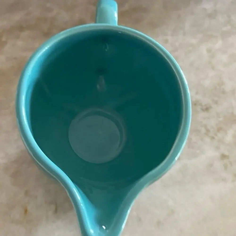vintage Fiesta ware turquoise creamer PRE 86